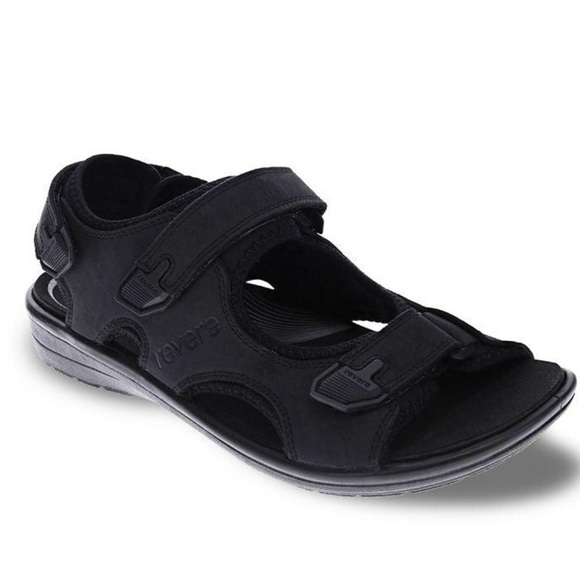 REVERE MONTANA 2 MEN SANDALS IN OILED BLACK Size 12 Gorpcore summer sandal - Picture 1 of 16